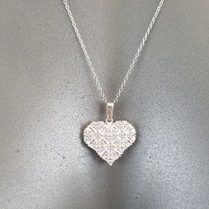 Heart shaped diamond necklace